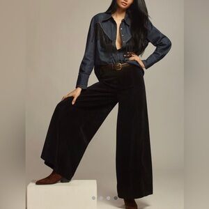 Anthropologie Corduroy Palazzo Pants Size 10